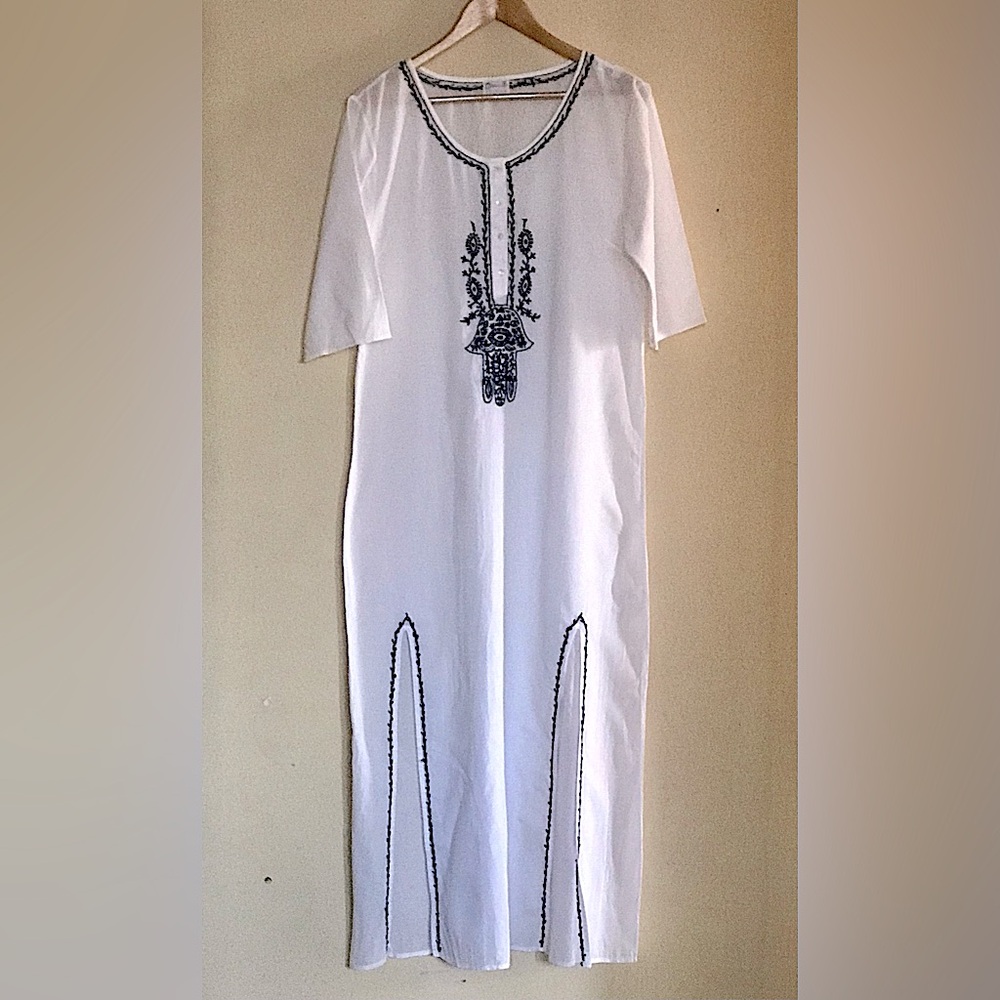DELFINA Swimwear Embroidered Cover Up